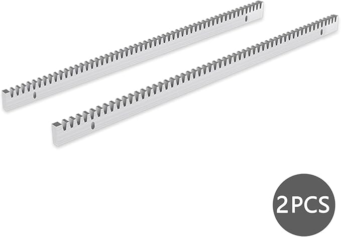 Blütezeit Galvanized Steel Gear Rack 8mm Thickness 1.64ft 2 Pieces Including Mounting Hardware Total 3.28 Feet Teeth Track for Sliding Gate Operator