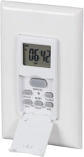 in Wall Digital Timer Switch, Indoor 7 Day Light Switch timers, 125V,15A Programmable Switch Timer for Lights, Fans, Motors, Neutral Wire Required, 7 ON/Off Settings,ETL Listed