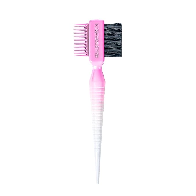 STYLE FACTOR EDGE BOOSTER® Mini Hammer Brush Travel Size | Baby Hair Brush & Double-Sided Edge Control Comb with Boar Bristles | Rat Tail for Precision Styling | Travel Brush for Edges & Baby Hair