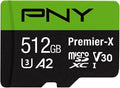 PNY P-SDU512V32100PX-GE 512GB Premier-X Class 10 U3 V30 microSDXC Flash Memory by PNY