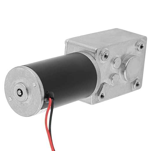 12V 200RPM 5840 31ZY Permanent Magnet DC Turbo Geared Motor Reduction Motor for Remote Control Curtains Paper Shredders Black 1Pcs