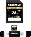 【5-Years Data Recovery】 GIGASTONE 128GB SD Card by Gigastone