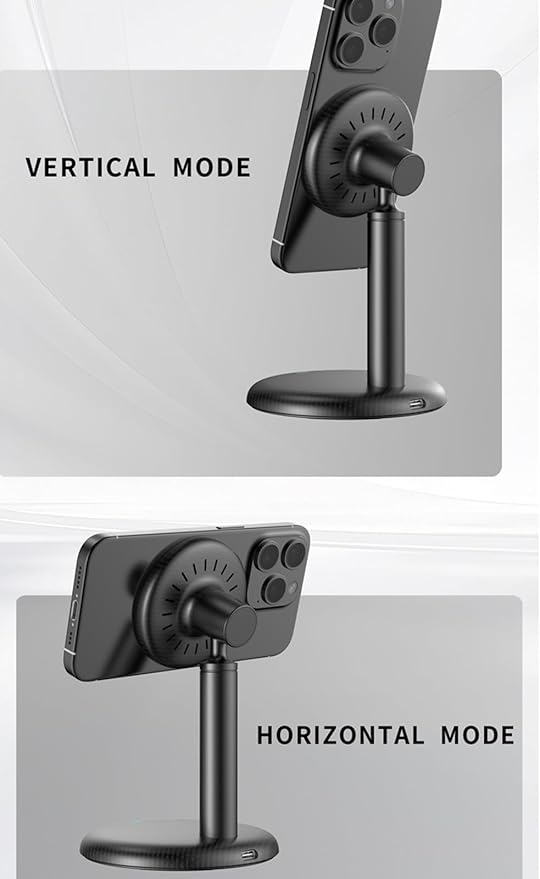 Mag-Safe Charger Stand for iPhone 17/Air/16/15/14/13/12,15W Fast Charging,Wireless Charging Pad Compatible with MagSafe Suitable for Desk or Nightstand (No Adapter)