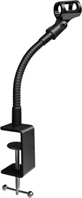 9-INCHS Flexible Gooseneck Microphone Stand with Heavy Duty Desk Clamp for Podcast, Meetings, Lectures, Radio Broadcasting Studio, Live Broadcast Equipment, TV Stations