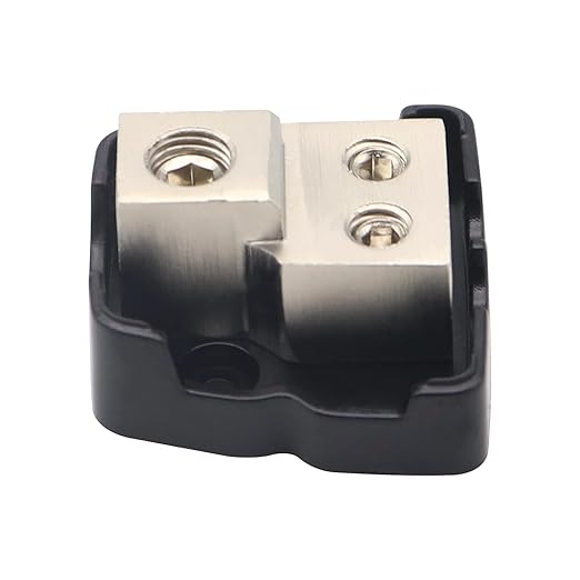 2Way Power Distribution Block 4AWG / 8AWG in 8 AWG Out Car Amplifier Audio Amp Splitter 2PCS