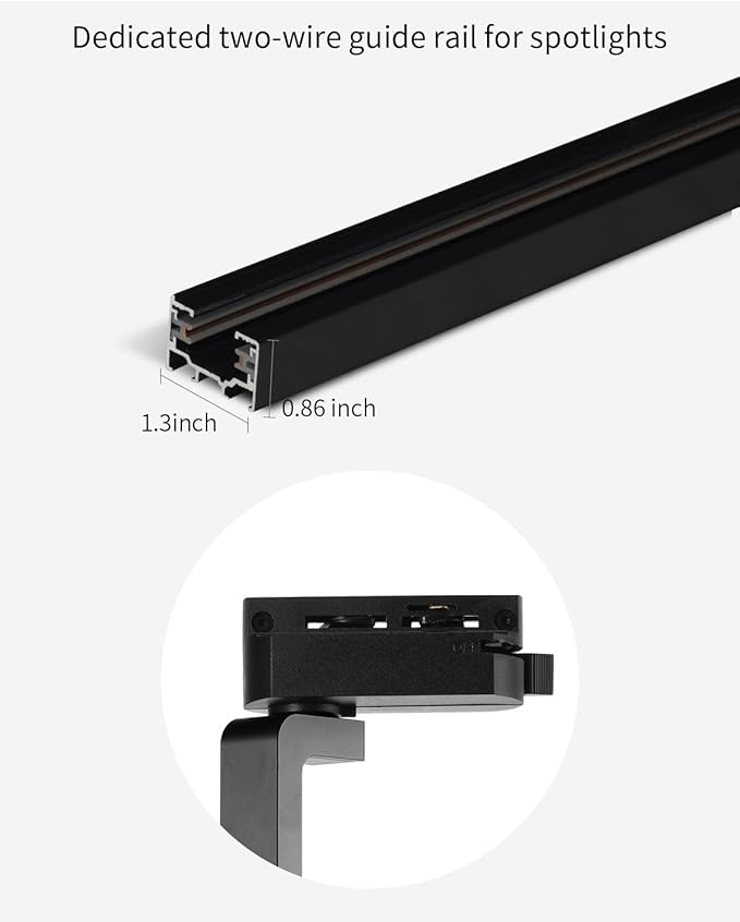 Gpaillumic LED Track Lighting Heads Compatible with H Type 2-Wire Rail Ceiling Spotlight for Indoor Cafe Bar Dining Room Restaurant Lighting