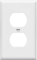 Enerlites 8821-W Duplex Receptacle Outlet Wall Plate, Standard Size 1-Gang, Polycarbonate Thermoplastic, White