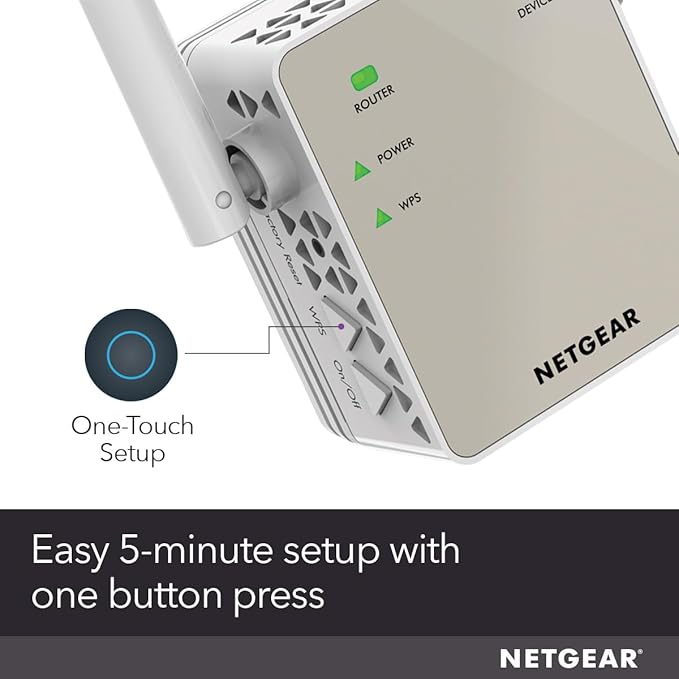 NETGEAR WiFi Range Extender (EX6120) - Add up to 1,500 sq. ft., 25 Devices - AC1200 Dual Band Wireless Signal Extender (Up to 1.2 Gbps Speed), Compact Wall Plug Design – Free Expert Help