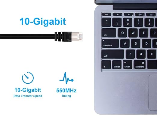 Monoprice Cat6A 20ft Black Patch Cable Double Shielded 26AWG 10G Pure Bare - Image 4