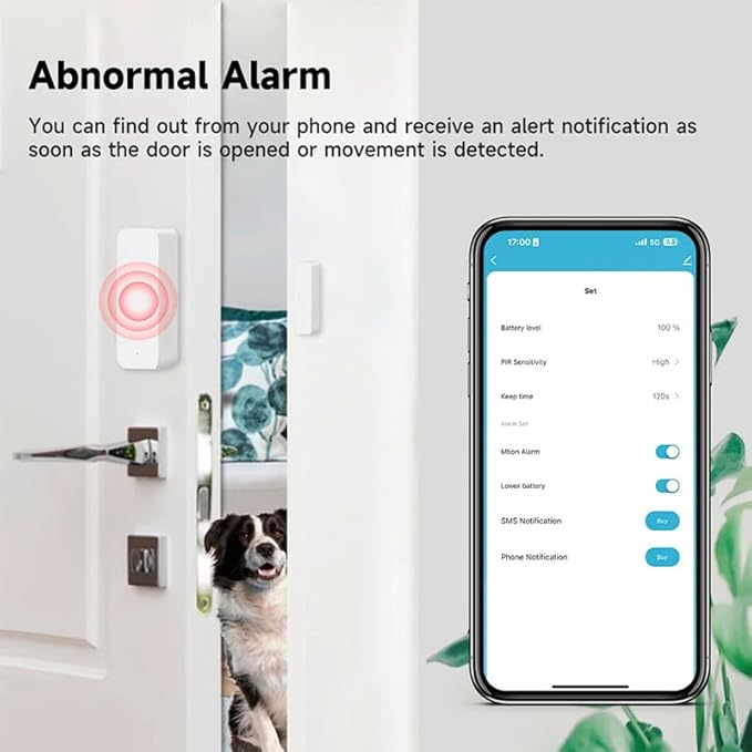 IHSENO WiFi Door Window Sensor,Smart Door Open/Closed Detector with App Alert,Wireless Entry Detector Sensor Alarm for Home Security&Automation (4Pack)