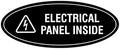 Signs ByLITA Oval Electrical Panel Inside Sign (Black) - Large