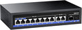 11-Port PoE Gigabit Switch, 8 PoE+ Port, 2 Gigabit Uplink, 1 SFP Port, 120W AI by AUMOXPRO