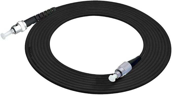 Jeirdus 200M FC to ST Outdoor Armored Simplex 9/125 SM Fiber Optic Cable Jumper Optical Patch Cord Singlemode 200Meters 656ft FC-ST