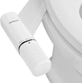 Bidet Attachment for Toilet - Dual Retractable Nozzles Bidet(Hygienic Rear & Feminine Wash) with Adjustable Water Pressure, Ultra Slim Non-Electric Bidet, Easy Installation (Black)