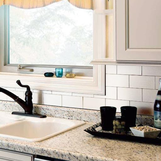 AULIGET 100-Piece Peel and Stick Backsplash Metal Tile, 3" x 6" Stick on Tiles for Backsplash Kitchen, Bathroom, Laundry Room, Camper, Fireplace