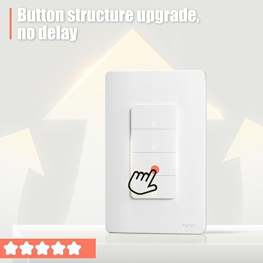 MOES Smart Triple Light Switches, 2nd Generation Wi-Fi 3 Gang Single Pole Switch - Image 3