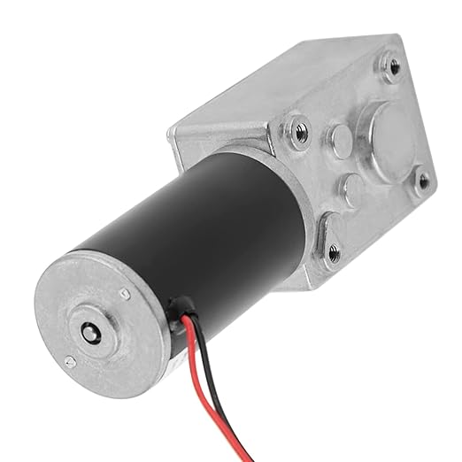 12V 200RPM 5840 31ZY Permanent Magnet DC Turbo Geared Motor Reduction Motor for Remote Control Curtains Paper Shredders Black 1Pcs