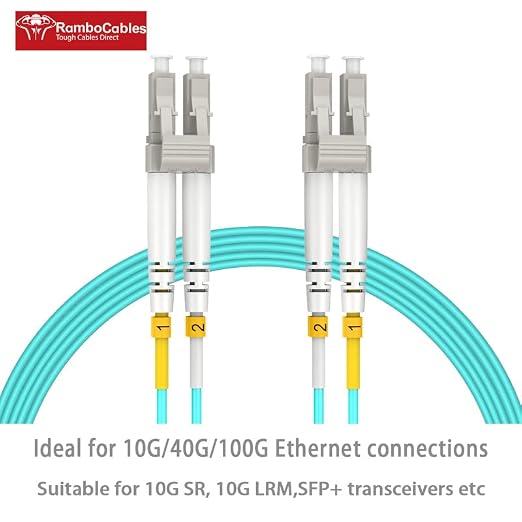 LC to LC Multimode Fiber Patch Cable, 400ft OM3 Fiber Optic Cables, Options - Image 2