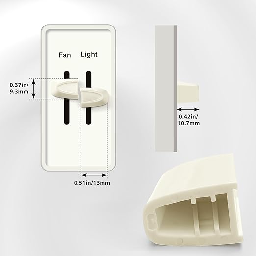 Hoolerry 2 Pcs Dimmer Switch Knob Dimmer Replacement Knob Compatible Replacement Set of Two Split for Compatible with Lutron Skylark Fan Speed & Light Control (Beige)