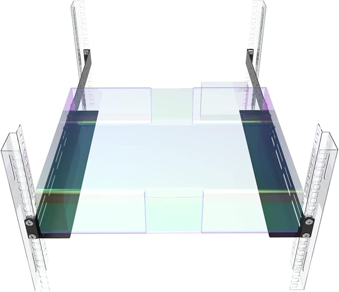 QiaoYoubang 1U Universal Rack Mount Rails- 4-Post Server Rack Shelf Rail 16-29 inches Adjustable Depth for APC HP IBM DELL Compaq