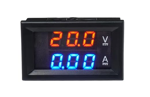Taidacent Modbus RTU Power Monitor Energy Meter DC Voltage Current Meter Ammeter RS485 TTL Isolated 100V 5A 10A 50A 100A Dual LCD Display (100V10A_Modbus Protocol_485 Isolation)