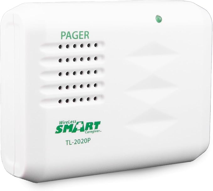 Smart Caregiver Pager Upgrade for Bed, Chair, and Floor Alarms - Converts to Wireless Alerts so There's No Noise in The Room - Ideal for Elderly and Dementia Patient Safety