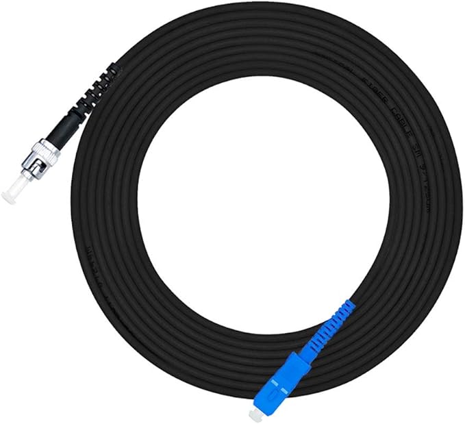 Jeirdus 50M SC to ST Outdoor Armored Simplex 9/125 SM Fiber Optic Cable Jumper Optical Patch Cord Singlemode 50Meters 160ft SC-ST