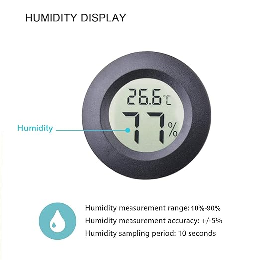 2pcs Mini Hygrometer Thermometer Indoor Outdoor Round Humidity Meter - Image 4