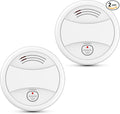 2 Pack Photoelectric Smoke Detector, 10-Year Battery Operated Fire Alarm by Unknown