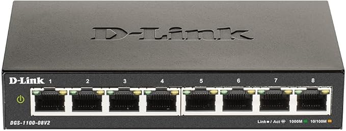 D-Link 8-Port Gigabit Smart Managed Ethernet Switch, IGMP Snooping, Sturdy Metal by D-Link