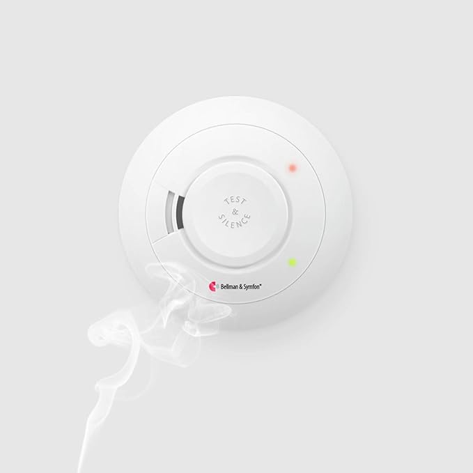 Bellman & Symfon Smoke and Fire Alarm Transmitter – Visit Smart Home System Component - Deaf and Hard of Hearing – Emergency Alert Fire Detector for Seniors and Assisted Living Safety