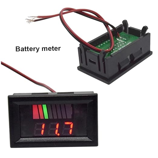 Battery Charge Level Indicator Car Battery Capacity Meter Tester Checker 12V-60V Red Motorcycle Checker Auto Tester Fuel Gauge Indicator