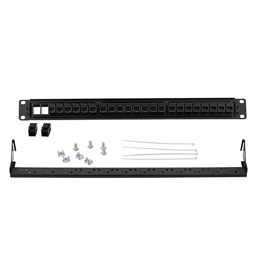 1 Pack 24-Port Cat6 Patch Panel - 10G Ready Rack-Mountable 1U Network Panel - Image 2