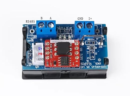 Taidacent Modbus RTU Power Monitor Energy Meter DC Voltage Current Meter Ammeter RS485 TTL Isolated 100V 5A 10A 50A 100A Dual LCD Display (100V10A_Modbus Protocol_485 Isolation)