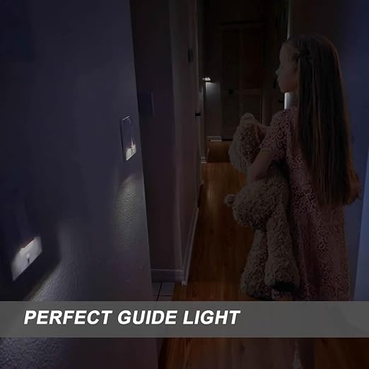 2Pack SOZULAMP Illuminated Light Switch-Single Pole Wall Switch with Night Light, 15A 120/277V,3 Wire, Grounding Screw, Glossy White
