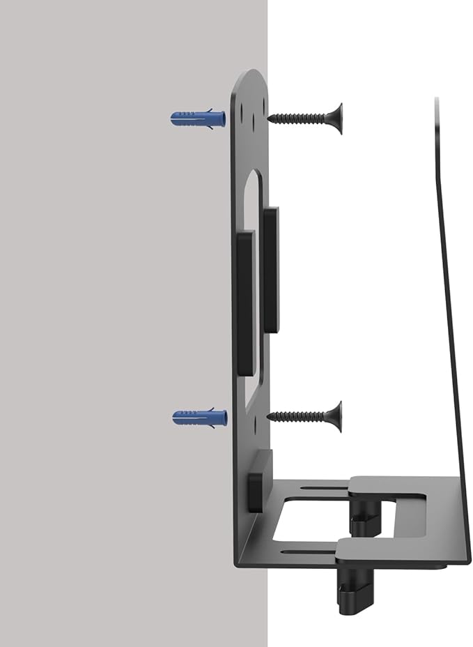 Monzlteck Adjustable Electronic Device Wall Mount|Universal Holder for Small Computers, Gaming Consoles（Xbox 360，Xbox One, PS4），Mini PC，Small Form Factor Desktop Tower, UPS .Fits 1.6" to 3.8" Width