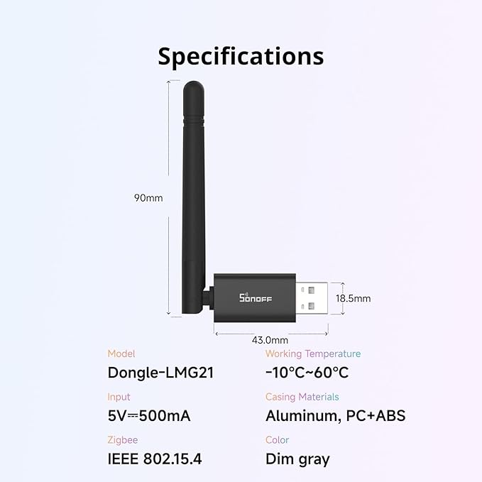 SONOFF Zigbee 3.0 & Thread Dongle Lite | USB Stick Coordinator - Image 6