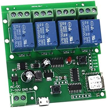 WiFi Relay Switch Module Phone Remote Timer Control for Wireless Android iOS (5-32V 4-Channel)