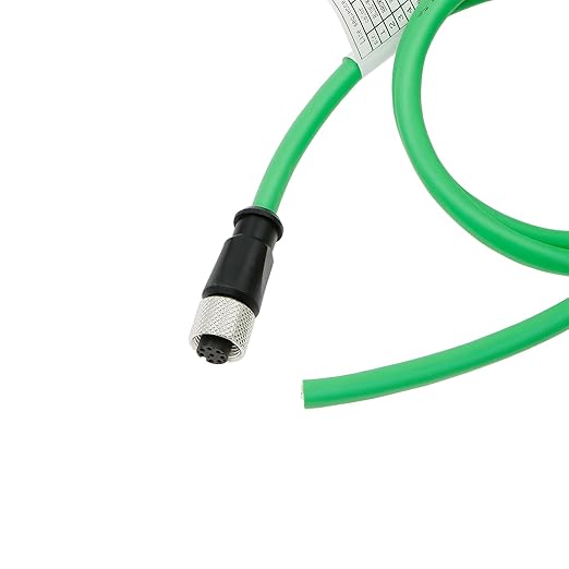 AConnect M12 A Code 8 Pin Female to Flying Leads Cable Industrial Aviation Sensor Waterproof Electrical Shielded Cable for Industrial Cameras Automation Device Network Fieldbus Module 1M