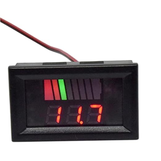 Battery Charge Level Indicator Car Battery Capacity Meter Tester Checker 12V-60V Red Motorcycle Checker Auto Tester Fuel Gauge Indicator