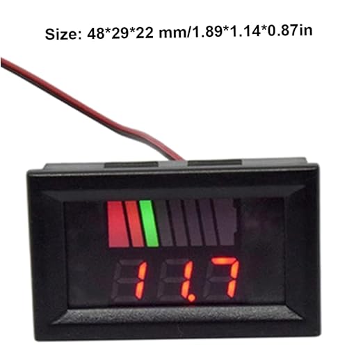 Battery Charge Level Indicator Universal Car Battery Capacity Meter Tester Checker 12v-60v Red Motorcycle Checker Auto Tester Fuel Gauge Indicator