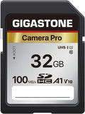 【5-Years Data Recovery】 GIGASTONE 32GB SD Card, Camera Pro, UHS-I A1 V10 SDHC by Gigastone
