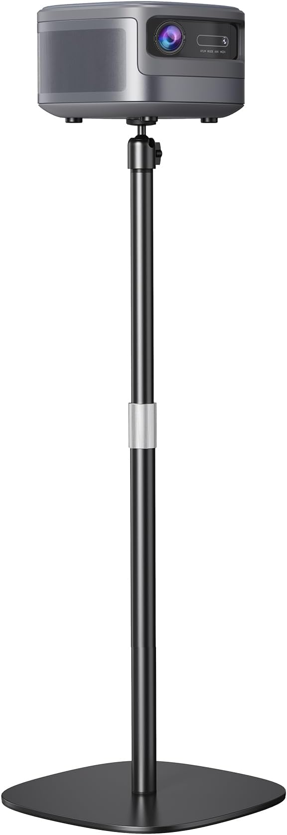 Hocoder Projector Stand Floor Projector Mount Stand 1/4 Screw with Heavy Base, Adjustable Height 33"-50",Arbitrary Angle Adjustment, for Living Room, Courtyard, Bedroom