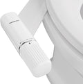 Bidet Attachment for Toilet - Dual Retractable Nozzles Bidet(Hygienic Rear & Feminine Wash) with Adjustable Water Pressure, Ultra Slim Non-Electric Bidet, Easy Installation (White)