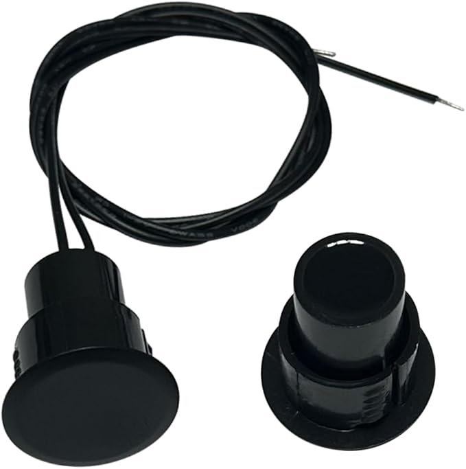 5 Sets Flush Mounted 3/4" Door Magnetic Contacts Alarm Switch Sensor NC Type (Black)