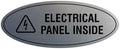 Signs ByLITA Oval Electrical Panel Inside Sign (Brushed Silver) - Medium