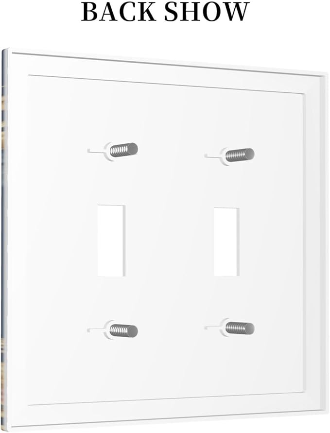 Bvtewkhz Floral Birds Morris 2 Gang Double Toggle Decorative Outlet Covers Light Switch Plate Electrical Receptacle Switchplate For Bathroom Kitchen Bedroom