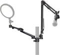 TARION Modular Desktop Arm Set - 18"/45 cm Adjustable Arm with Spigot Mount for COB Lights + 29.4"/75 cm (Max) Mic Boom Stand for Microphone Compatible with 35 mm Rods - Titanrig Arm Y