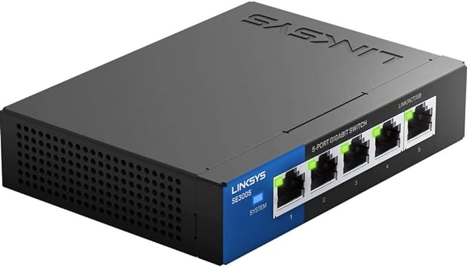 Linksys SE3005: 5-Port Gigabit Ethernet Unmanaged Switch, Computer Network - Image 2