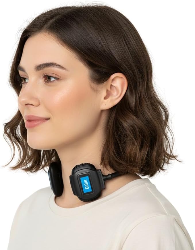 VNTune Fit Wearable Neck Relaxation Device with 6 Modes: Rest, Zen, Balance, Revive, Clarity & Ease – On-The-Go Comfort, Non-Metal Contact, Supports Better Sleep & Relaxation, No App Needed